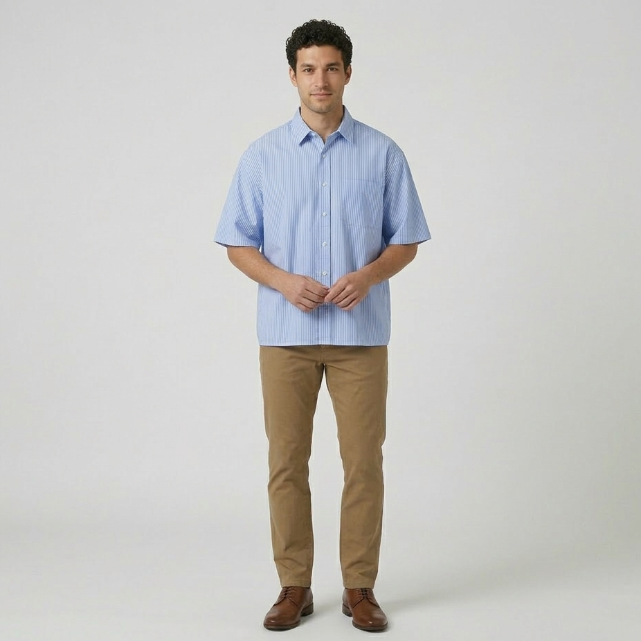 Oversized Striped Boxy Shirt