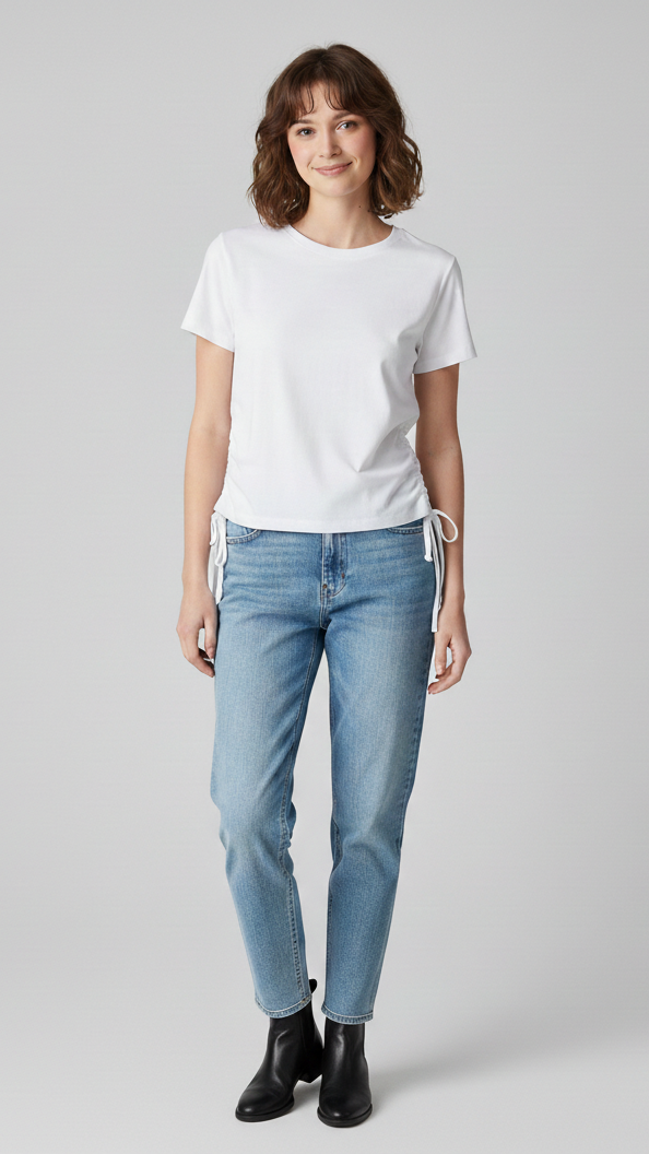 Essential Bow Drawstring Shirt