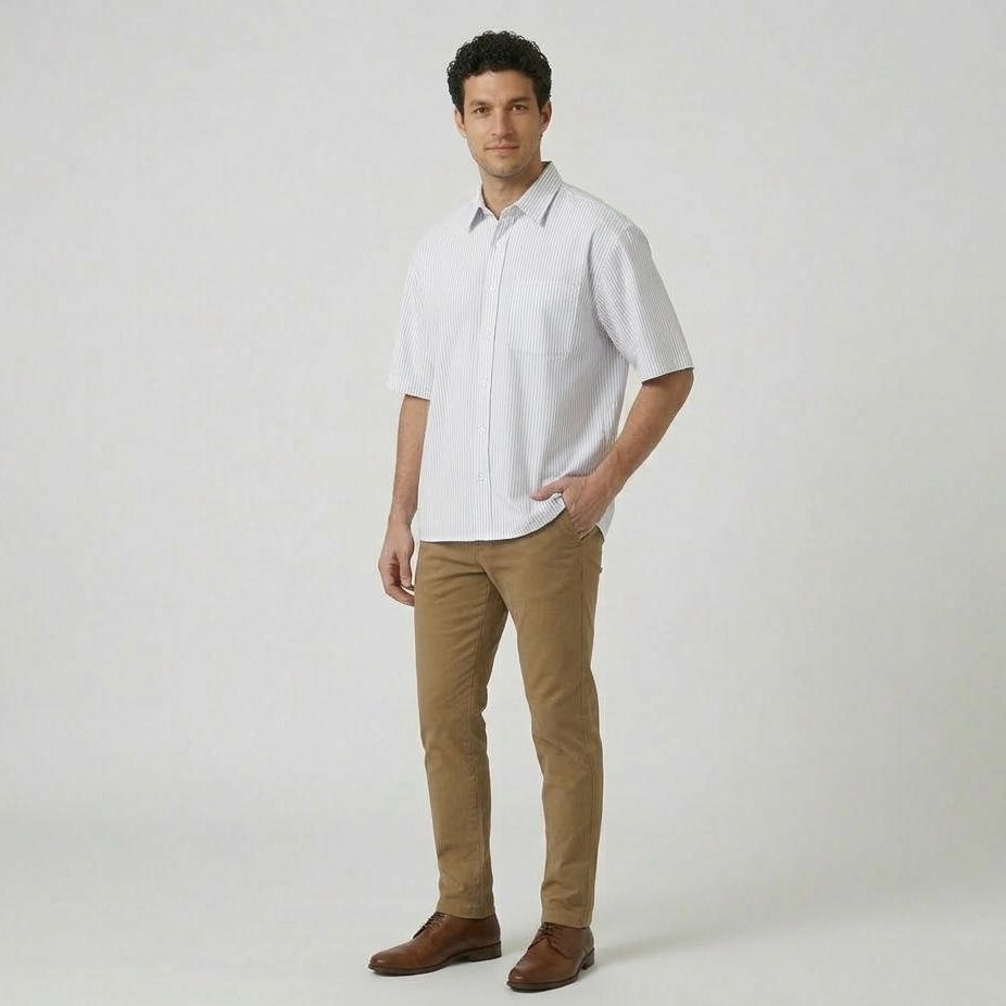 Oversized Striped Boxy Shirt