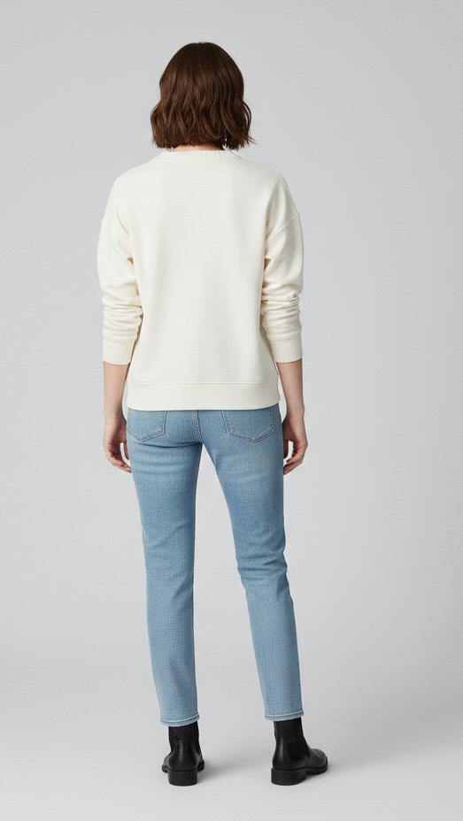 Essential Round Neck Knit Sweatshirt