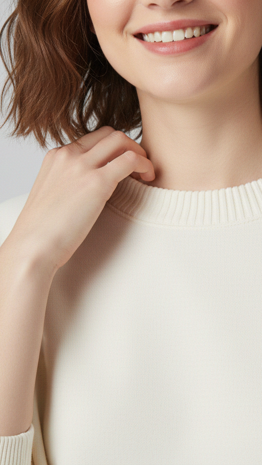 Essential Round Neck Knit Sweatshirt